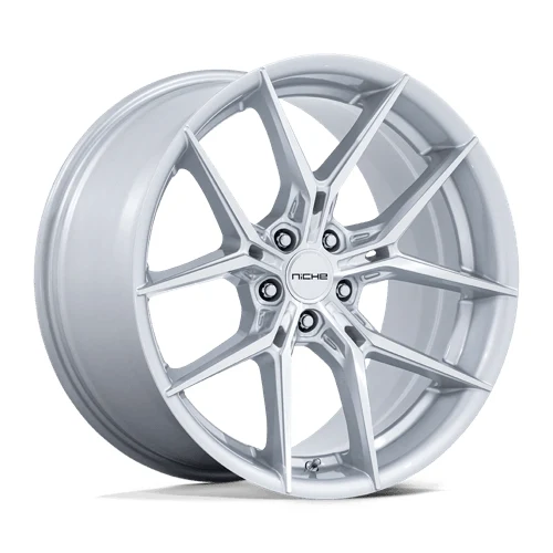 NICHE 1PC NC279 PRODIGY 5 Wheels SILVER W/ MACHINED FACE 20x10.5 Rims 5x114.3mm ET+40mm 20x10.5 NC279 PRODIGY 5 SILVER W/ MACHINED FACE Wheels 5x114.3 Bolt Pattern ET40