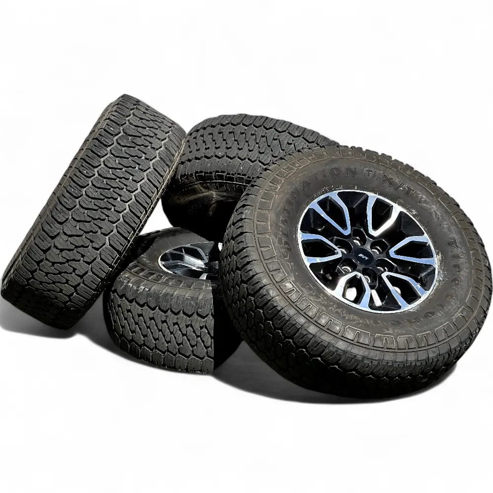 Ford + Firestone Ford 12 Spoke Black Machined 17x8.5 Wheels 6x135 Rims with Firestone Destination X/T 315/70R17 Tires Wheel & Tire Package - View 5