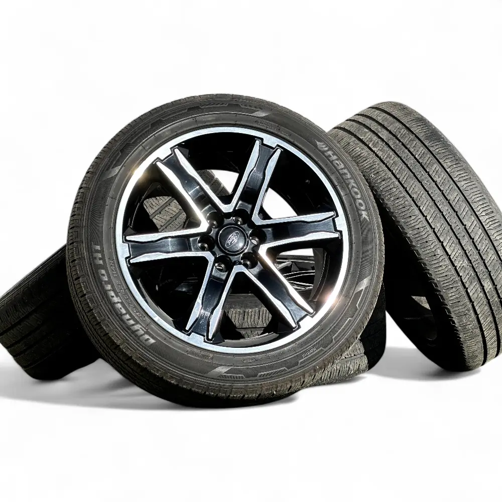 Ford + Hankook - Ford 6 Spoke Black Machined 22x9.5 Wheels 6x135 Rims with Hankook Dynapro HT 285/45R22 Tires - package - 22.0" diameter - 6x135