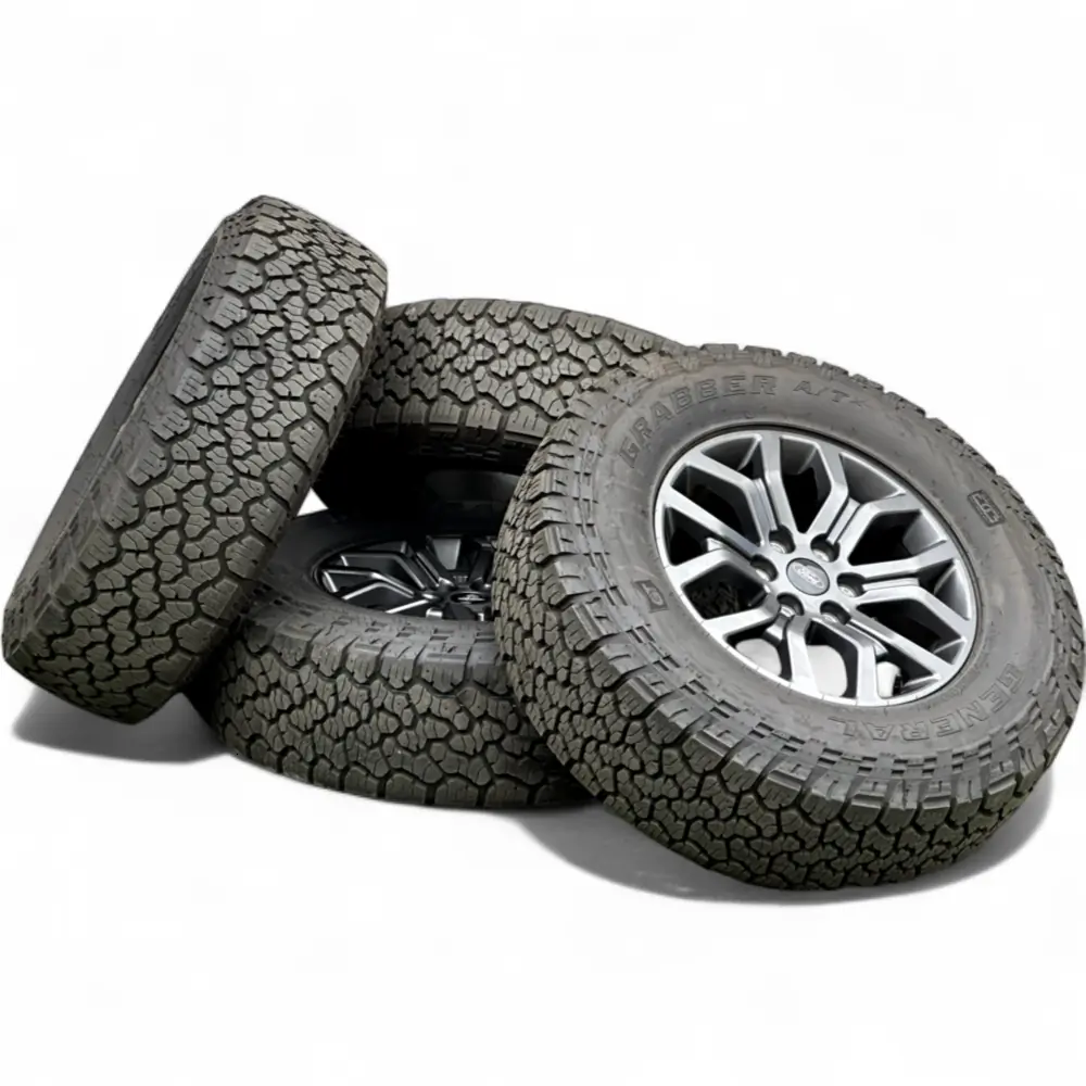 Ford + General Ford Tremor Charcoal Grey 18x7.5 Wheels 6x135 Rims with General Grabber A/TX 275/70R18 Tires Wheel & Tire Package - View 4
