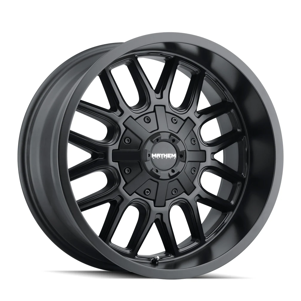 18x9 Cogent Matte Black Wheels 8x165.1 Bolt Pattern ET0 18x9 Cogent Matte Black Wheels 8x165.1 Bolt Pattern ET0