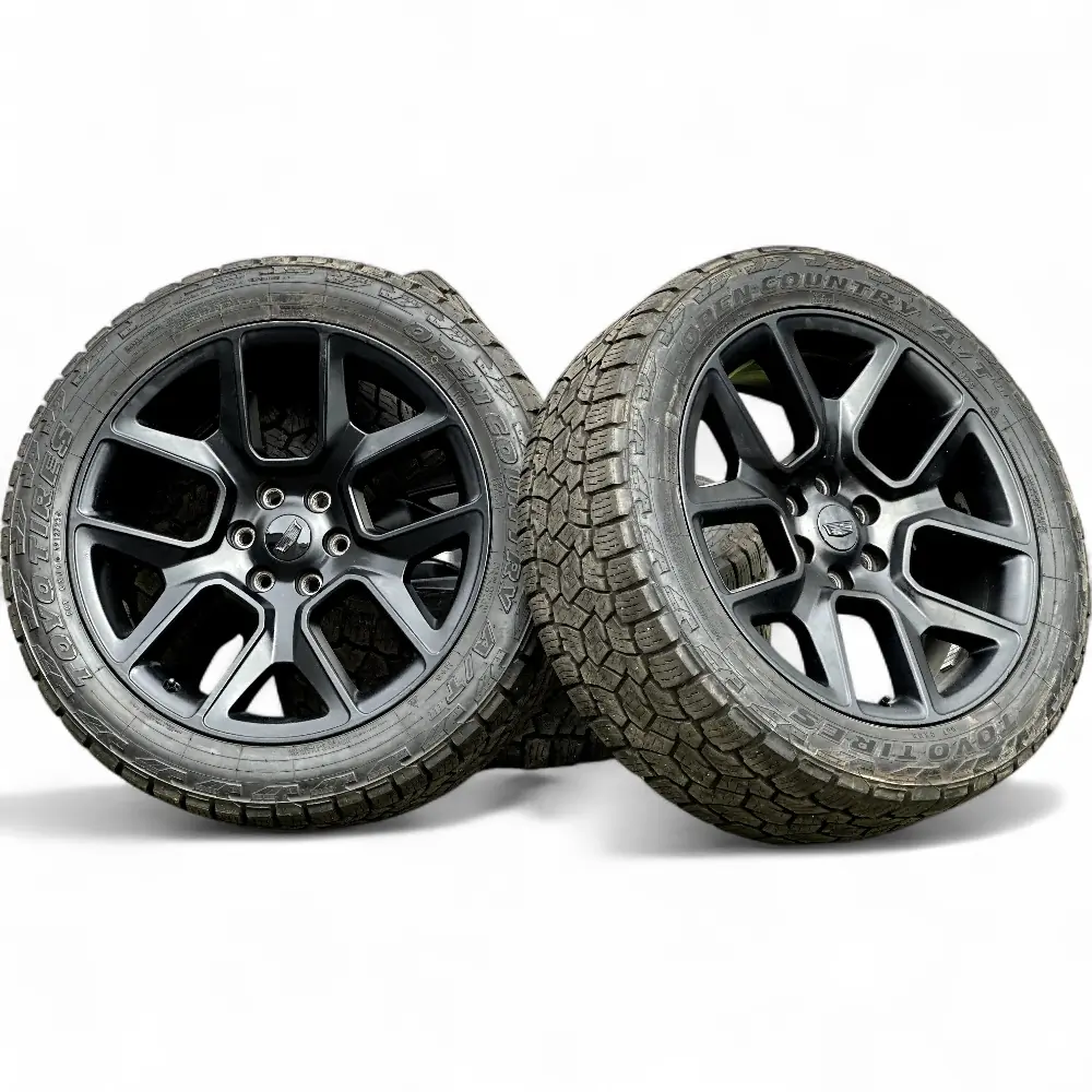 Dodge-Ram + Toyo Dodge-Ram 10 Spoke Powder Coat Black 22x9.0 Wheels 6x139.7 Rims with Toyo Open Country A/T III 285/45R22 Tires Wheel & Tire Package - View 3