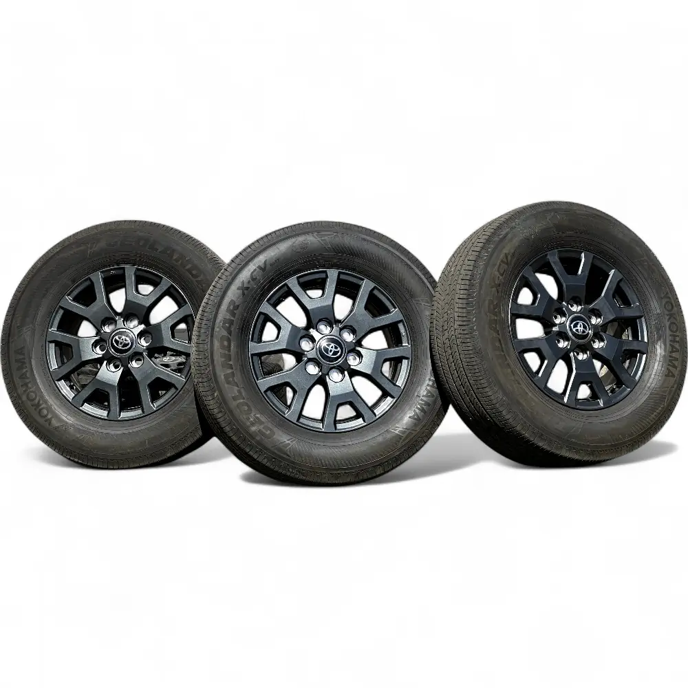 Toyota + Yokohama Toyota 6 Split Spoke Powder Coat Charcoal 17x7.0 Wheels 6x139.7 Rims with Yokohama Geolandar X-CV G057 245/70R17 Tires Wheel & Tire Package - View 5