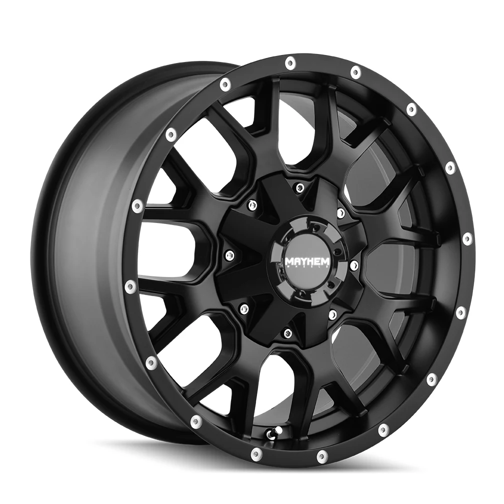 18x9 Warrior Matte Black Wheels 5x150 Bolt Pattern ET18 18x9 Warrior Matte Black Wheels 5x150 Bolt Pattern ET18