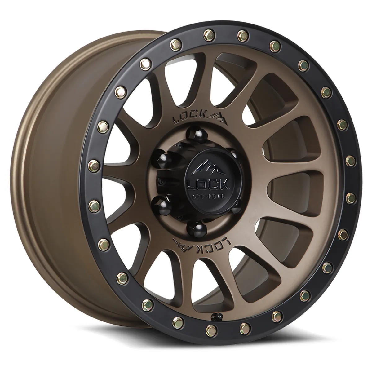 Yosemite Matte Desert Bronze With Matte Black Ring Rims for Jeep Wrangler, Jeep Grand Cherokee, Jeep Gladiator