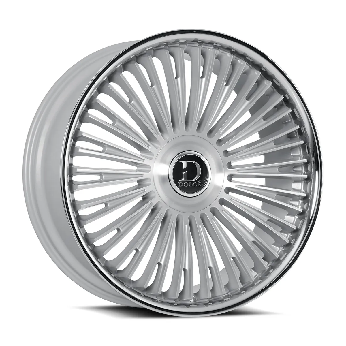 Razzo Gloss Silver Brush Face Stainless Lip Rims 22x9.5 None ET18