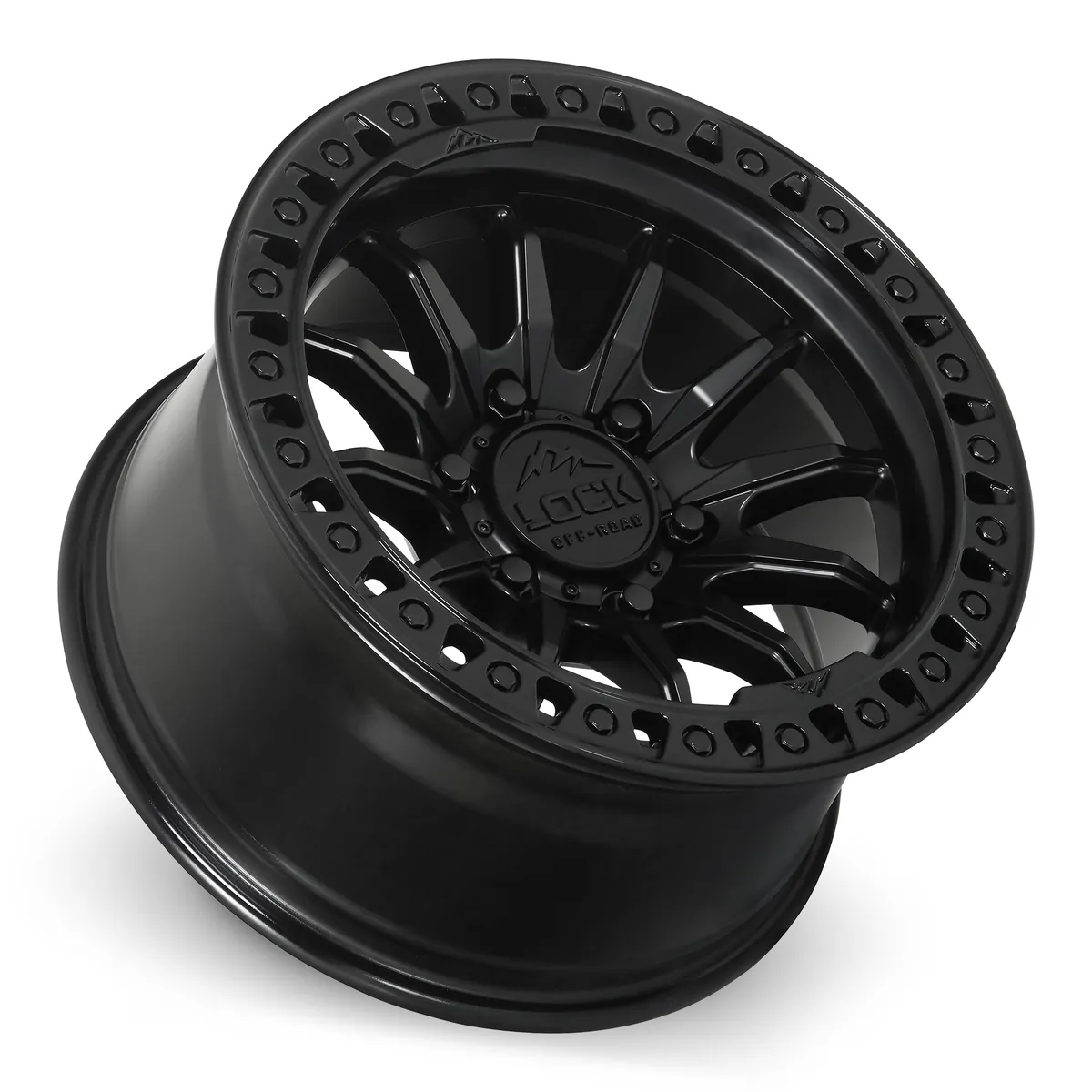 20 Inch Matte Black With Gloss Black Ring 6 Lug Rims TRAIL-2169GB