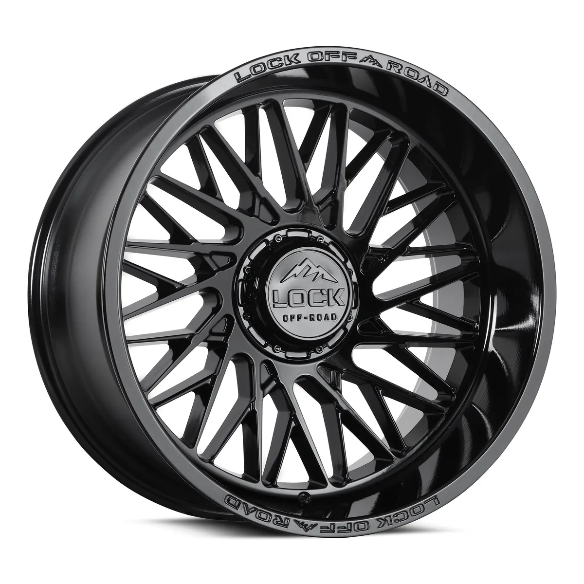 Bandit Lock Extreme Gloss Black Rims for Dodge Ram 2500, Dodge Ram 3500, Chevy Silverado 2500 Classic