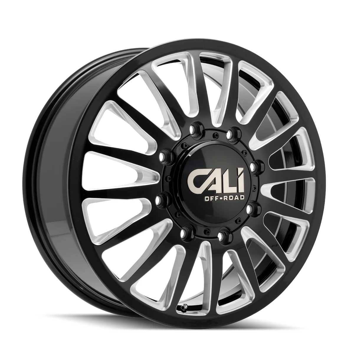 Cali Offroad Summit Dually Gloss Black/Milled Spokes Wheel Cali Offroad Summit Dually Gloss Black/Milled Spokes Wheel