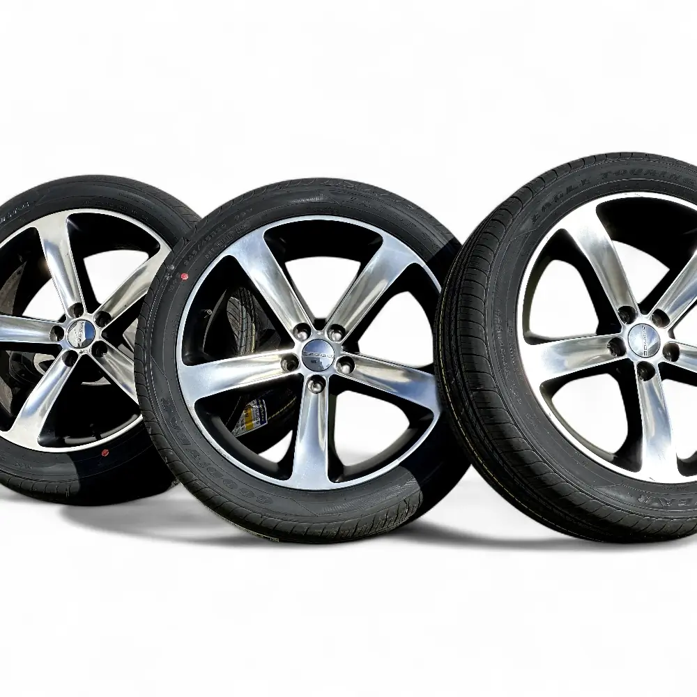 Dodge-Ram + Goodyear Dodge 5 Spoke Black Machined 20x9.0 Wheels 5x115 Rims with Goodyear Eagle Touring 245/45R20 Tires Wheel & Tire Package - View 6