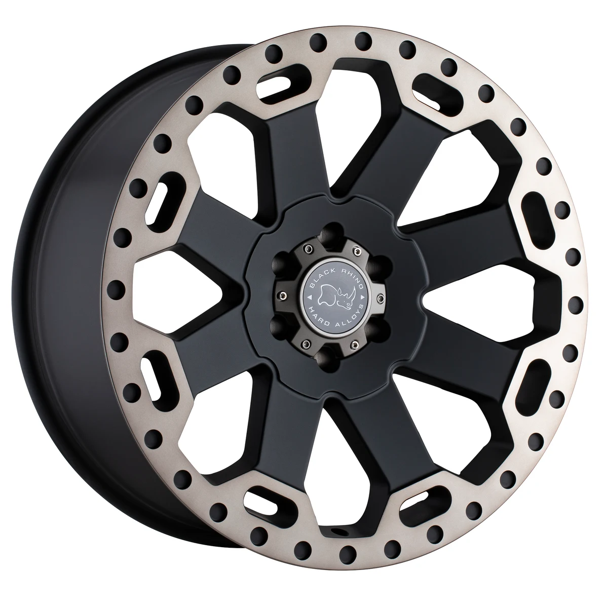 Black Rhino Hard Alloys WARLORD MATTE BLACK W/ MACH DARK TINT Wheel
