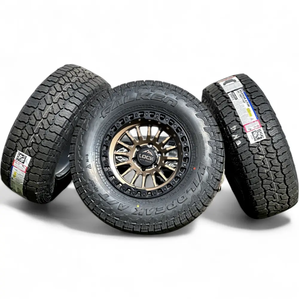 Lock Off-Road + Falken LOCK OFF-ROAD GRIT Matte Bronze W Matte Black Ring 17x9.0 Wheels 6x135 Rims with Falken Wildpeak A/T4W 285/70R17 Tires Wheel & Tire Package - View 3