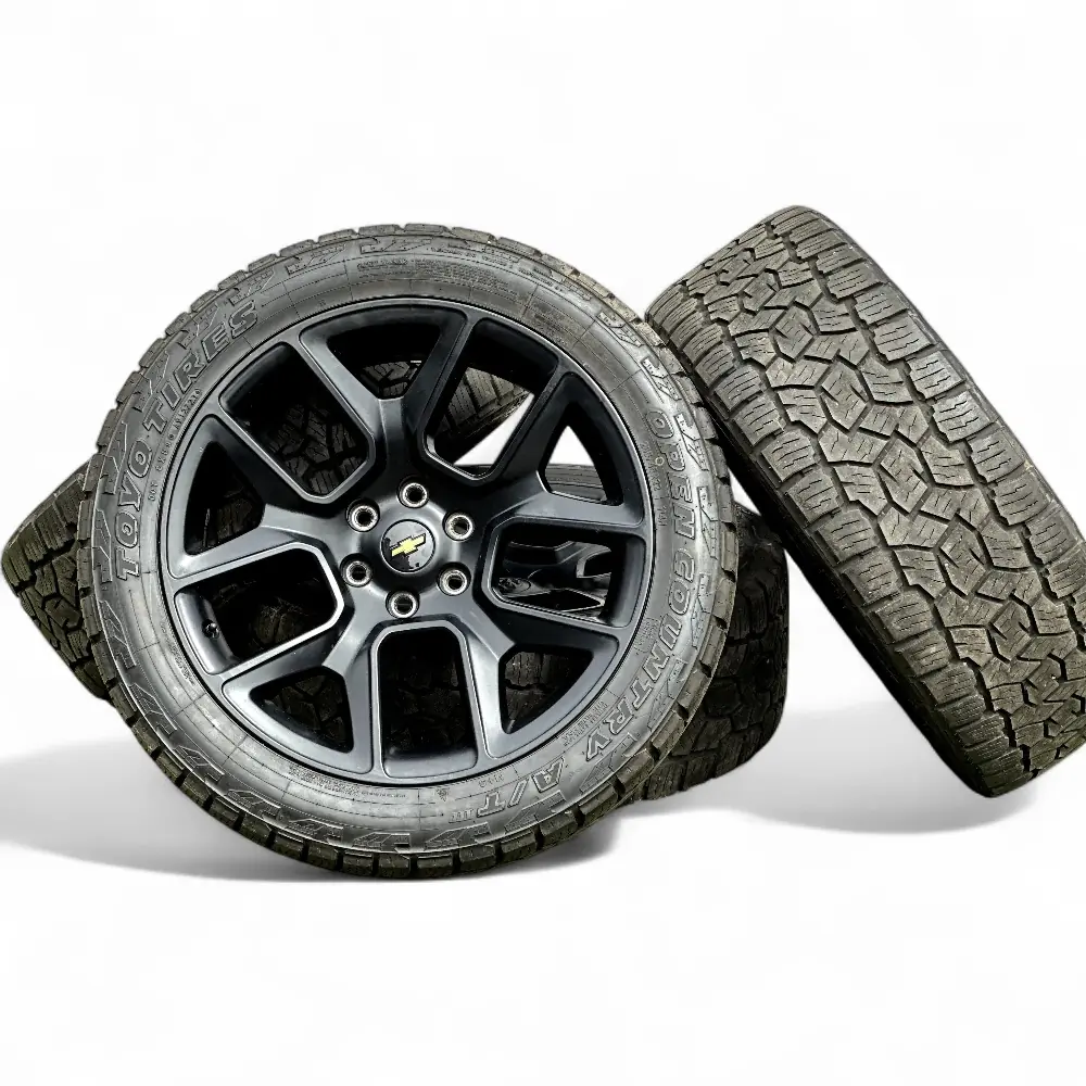 Dodge-Ram + Toyo Dodge-Ram 10 Spoke Powder Coat Black 22x9.0 Wheels 6x139.7 Rims with Toyo Open Country A/T III 285/45R22 Tires Wheel & Tire Package - View 2