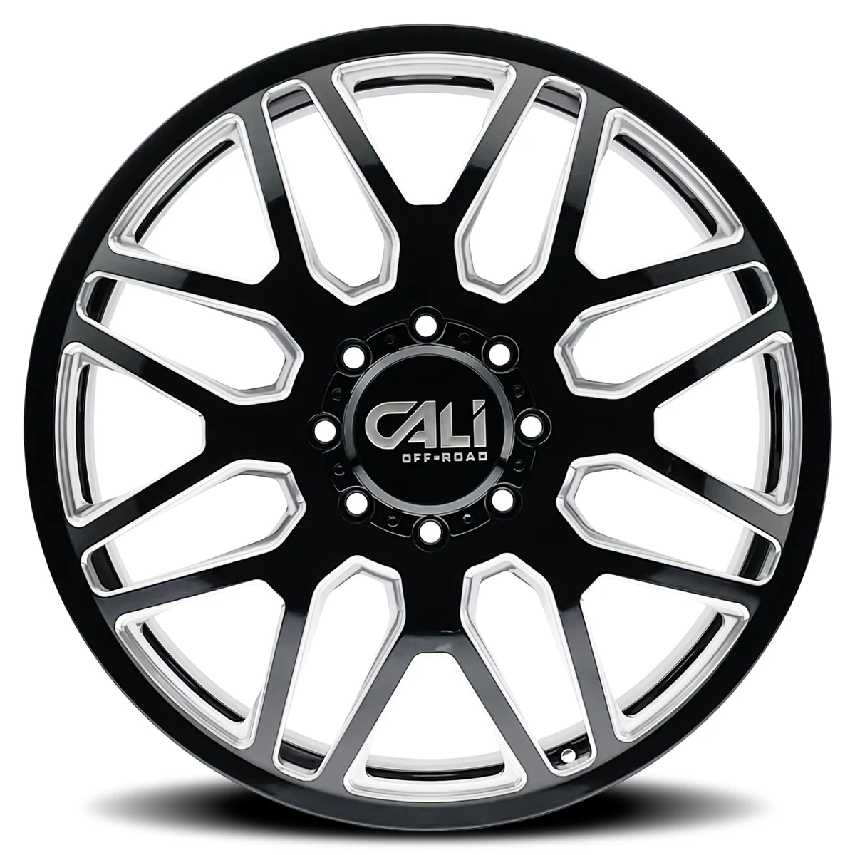 22 Inch Gloss Black/Milled Spokes 8 Lug Rims 9115D-22881BMR232