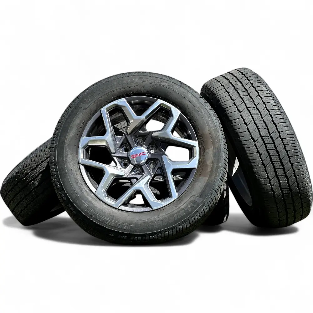 GMC + Michelin GMC 6 Y-Spoke Dark Grey Polished 20x9.0 Wheels 6x139.7 Rims with Michelin Defender LTX M/S 275/60R20 Tires Wheel & Tire Package - View 6
