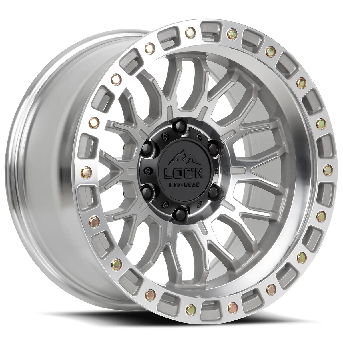 Combat Machined With Clear Coat Rims for Jeep Wrangler, Jeep Grand Cherokee, Jeep Gladiator