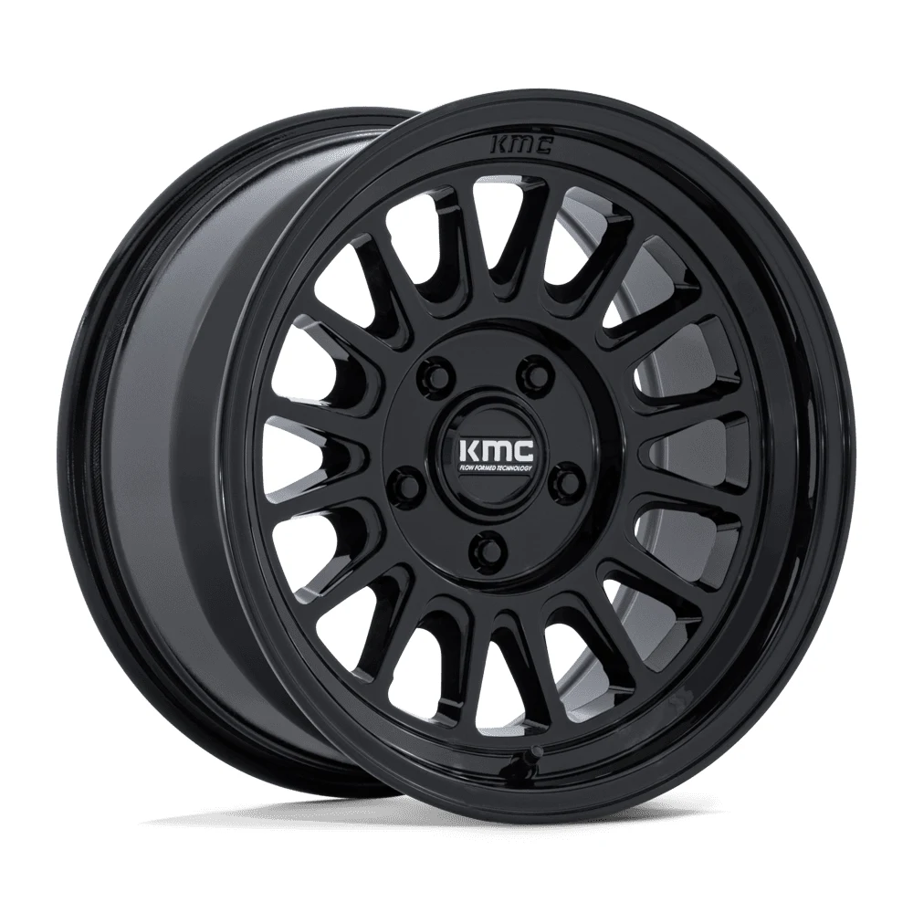 KMC KM733 IMPACT FFT GLOSS BLACK 17 Inch Wheels