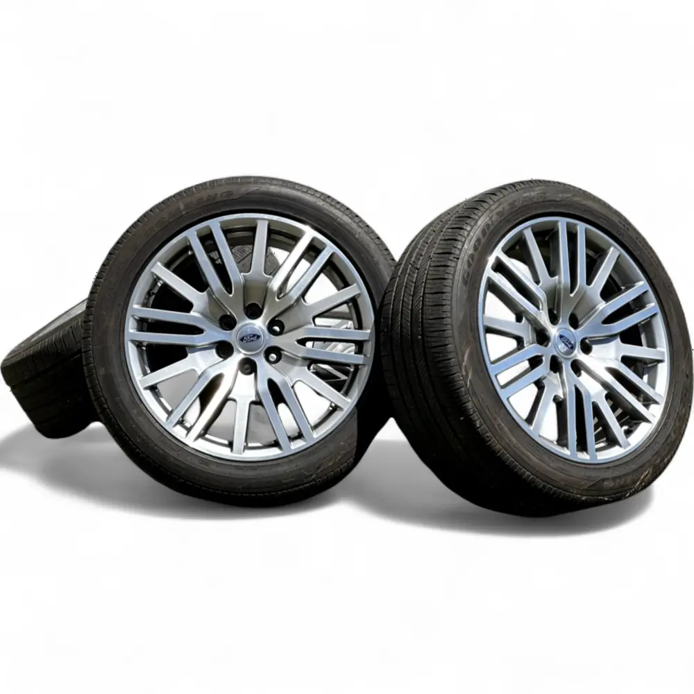 Ford + Goodyear Ford 18 Spoke Silver Machined 22x9.5 Wheels 6x135 Rims with Goodyear Eagle Touring 285/45R22 Tires Wheel & Tire Package - View 4