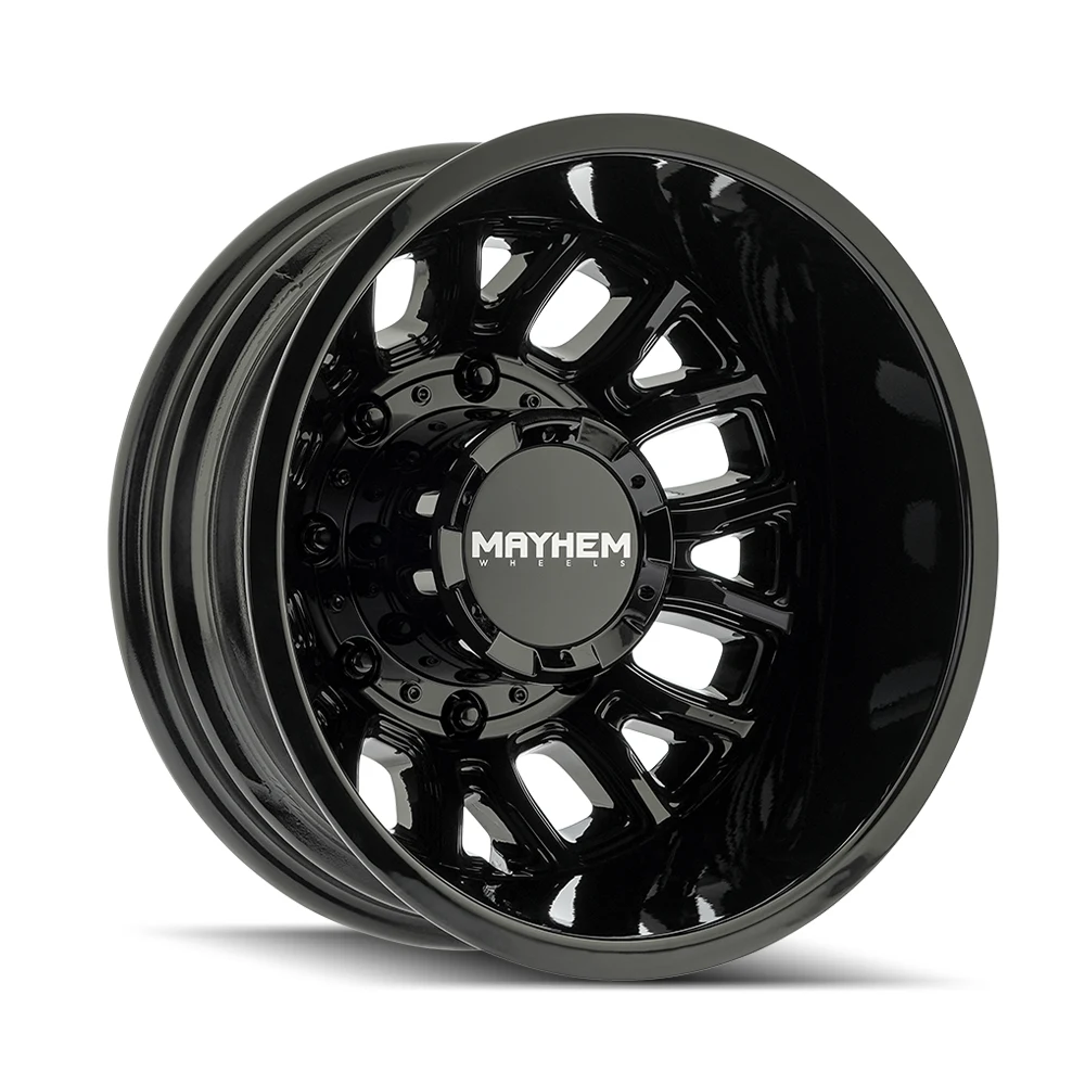 17x6.5 Cogent Dually Gloss Black Wheels 8x165.1 Bolt Pattern ET-142 17x6.5 Cogent Dually Gloss Black Wheels 8x165.1 Bolt Pattern ET-142