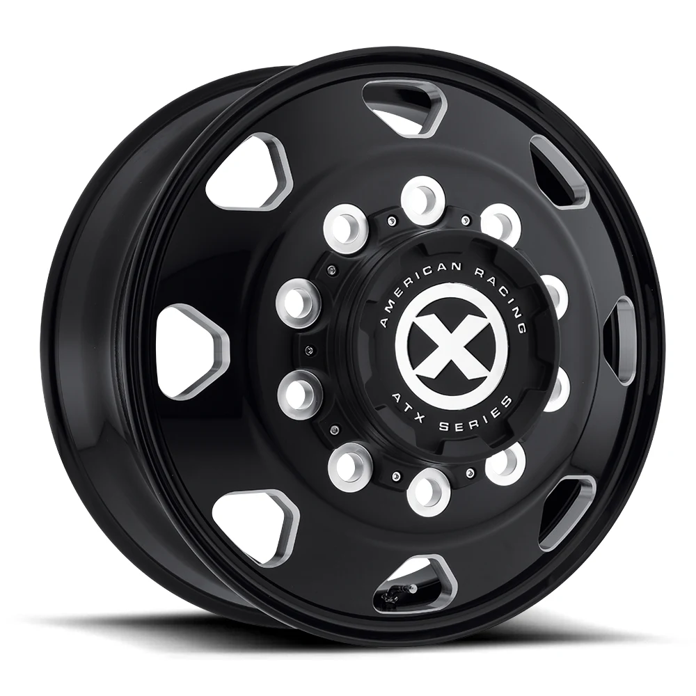 AO401 OCTANE GLOSSY BLACK & MILLED Rims 22.5x10.5 10x285.75 ET