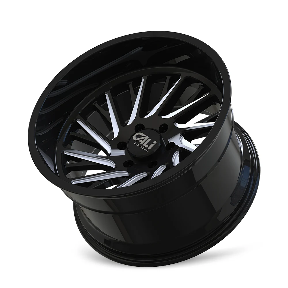 22 Inch Gloss Black Milled 8 Lug Rims 9114-22281BM