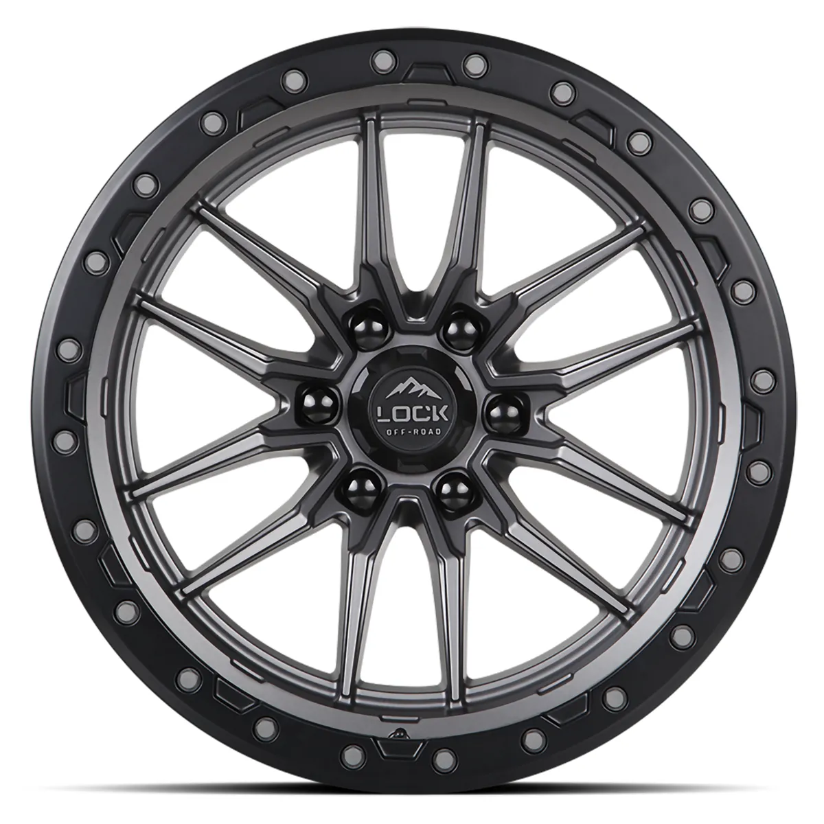 Lock Off-Road Krawler Matte Grey With Matte Black Ring Wheel
