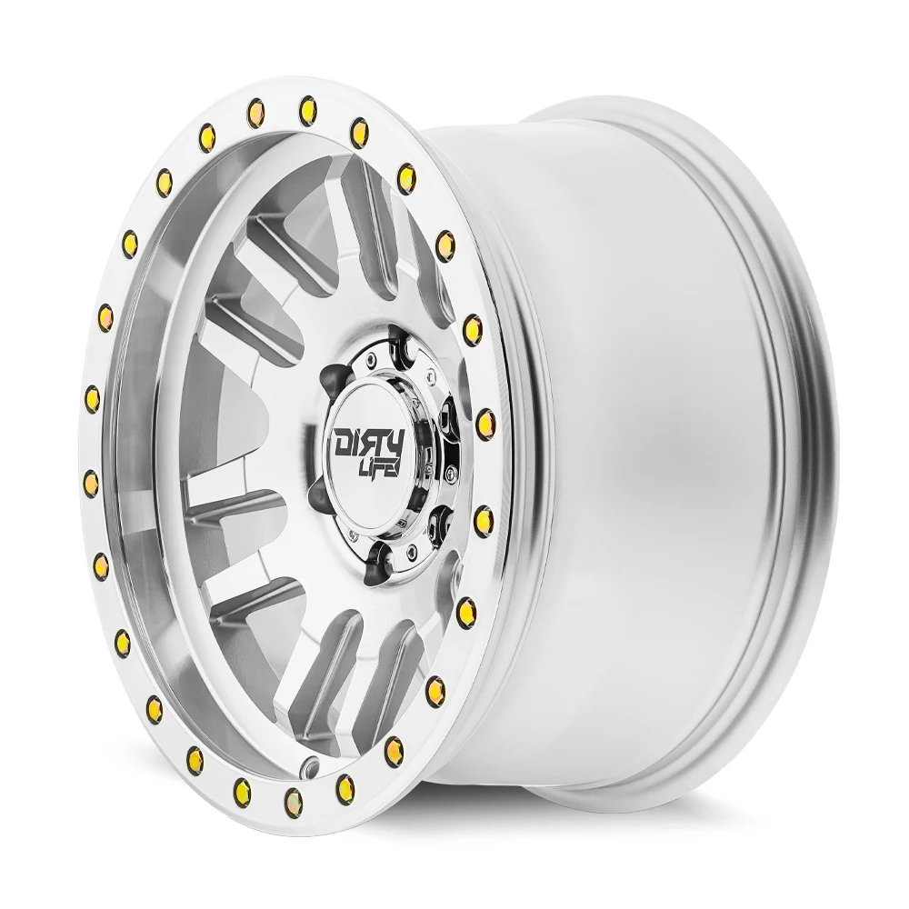 17 Inch Machined With Silver Window 6 Lug Rims 9309-7983M12