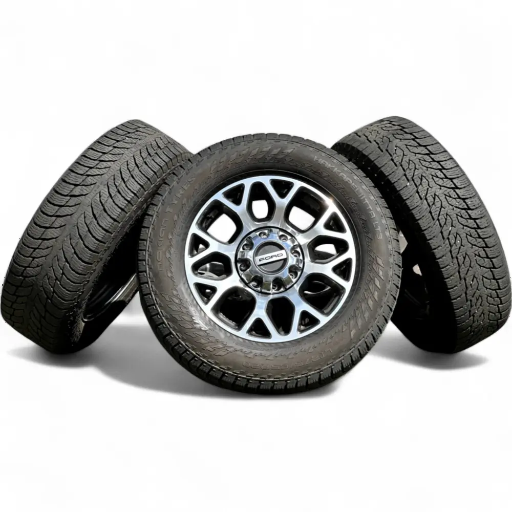 Ford + Nokian Ford 8 Y-Spoke Dark Grey Machined 20x8.0 Wheels 8x170 Rims with Nokian Hakkapeliitta LT3 275/65R20 Tires Wheel & Tire Package - View 6