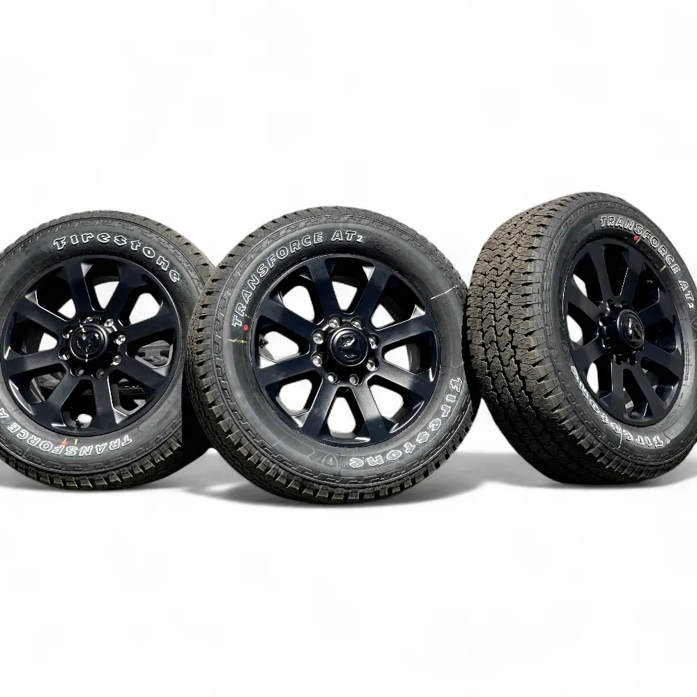 Dodge-Ram + Firestone Dodge-Ram 8 Spoke Powder Coat Black 20x8.0 Wheels 8x165.1 Rims with Firestone Destination A/T2 285/60R20 Tires Wheel & Tire Package - View 6