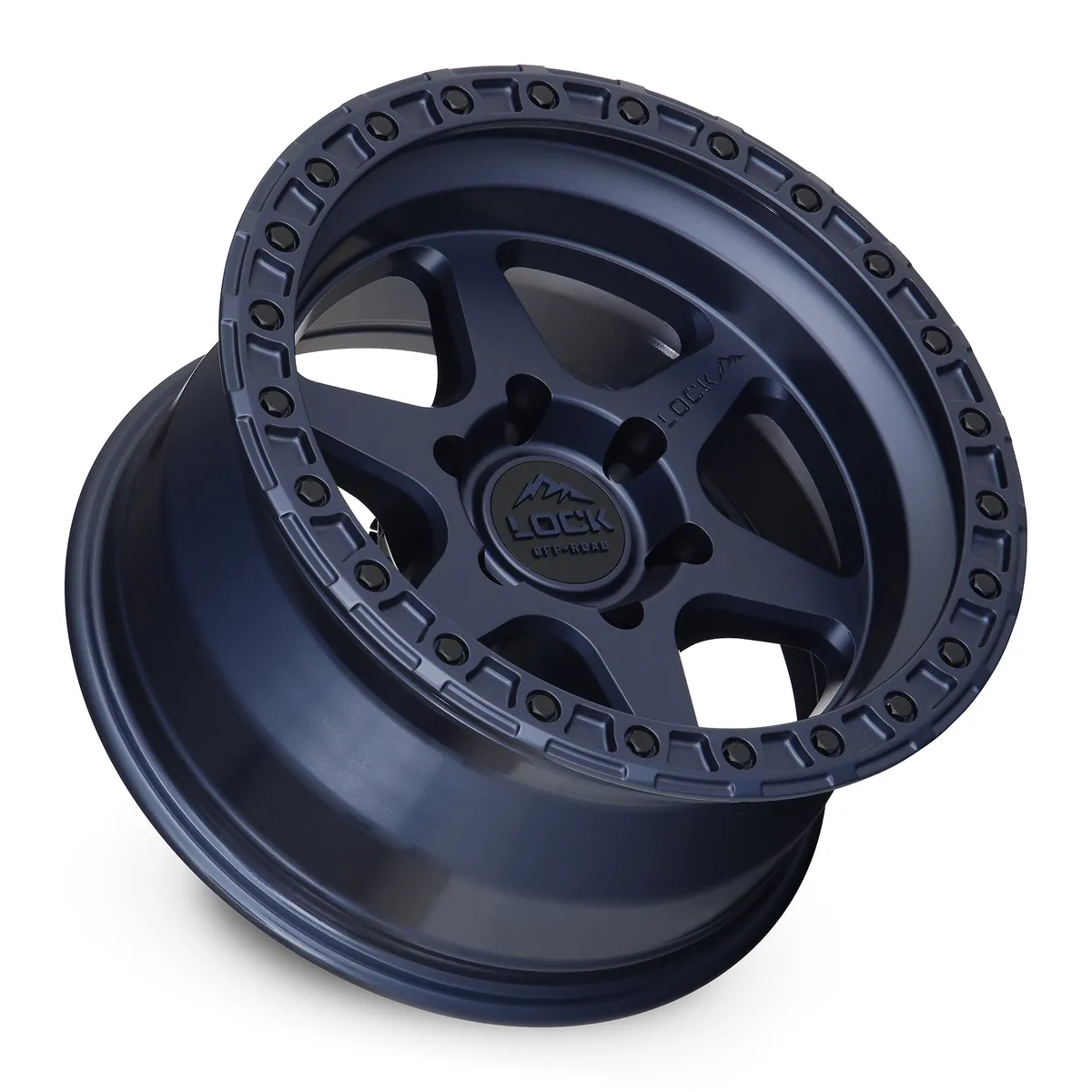 17 Inch Matte Blue 6 Lug Rims OLYMPUS-7969BLUE12N