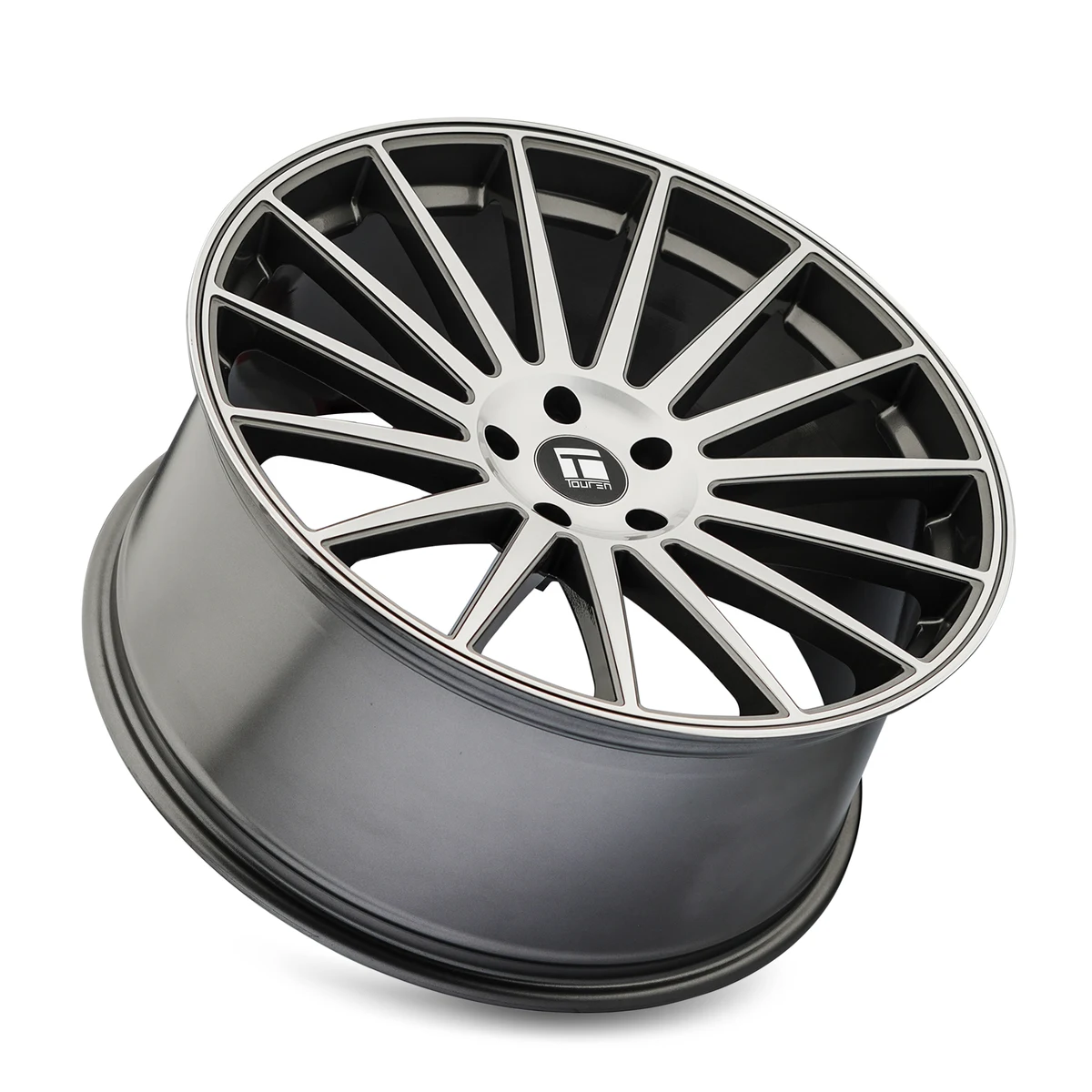 Tr92 Gloss Graphite Machined Rims for Honda Civic, Honda Accord, Toyota Camry