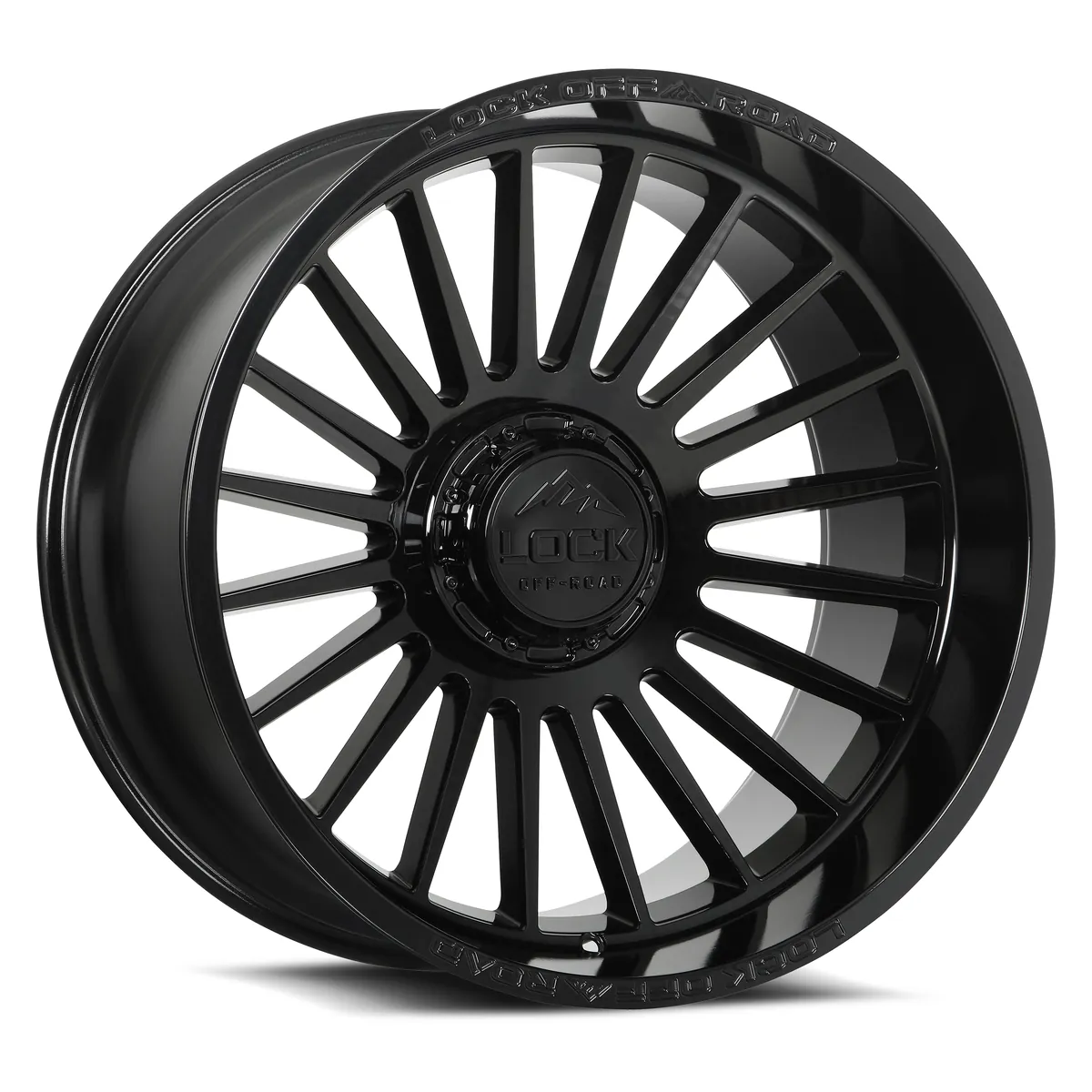 Invasion Lock Extreme Gloss Black Rims for Dodge Ram 2500, Dodge Ram 3500, Chevy Silverado 2500 Classic