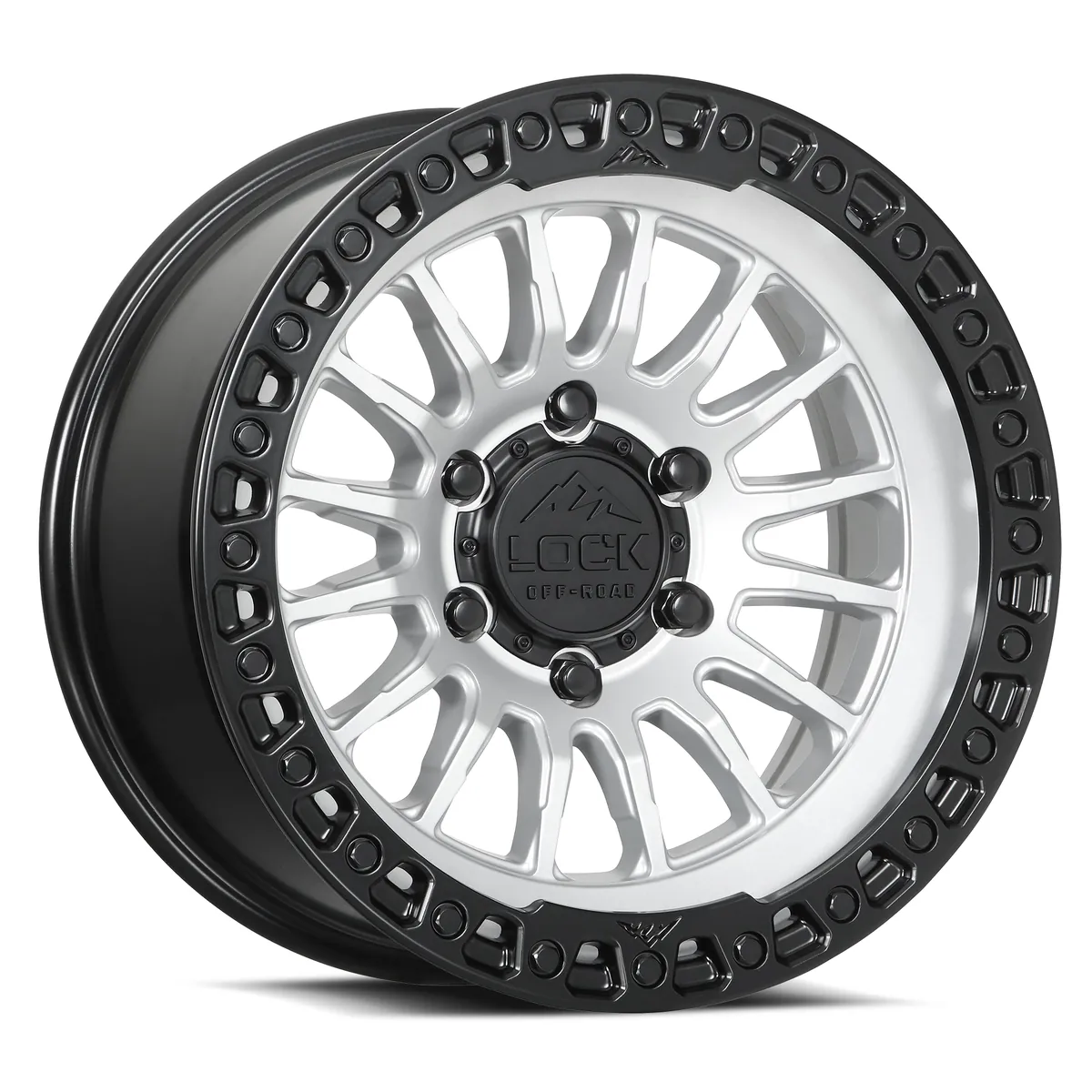 Grit Matte Silver With Matte Black Ring Rims for Jeep Wrangler, Jeep Grand Cherokee, Jeep Gladiator