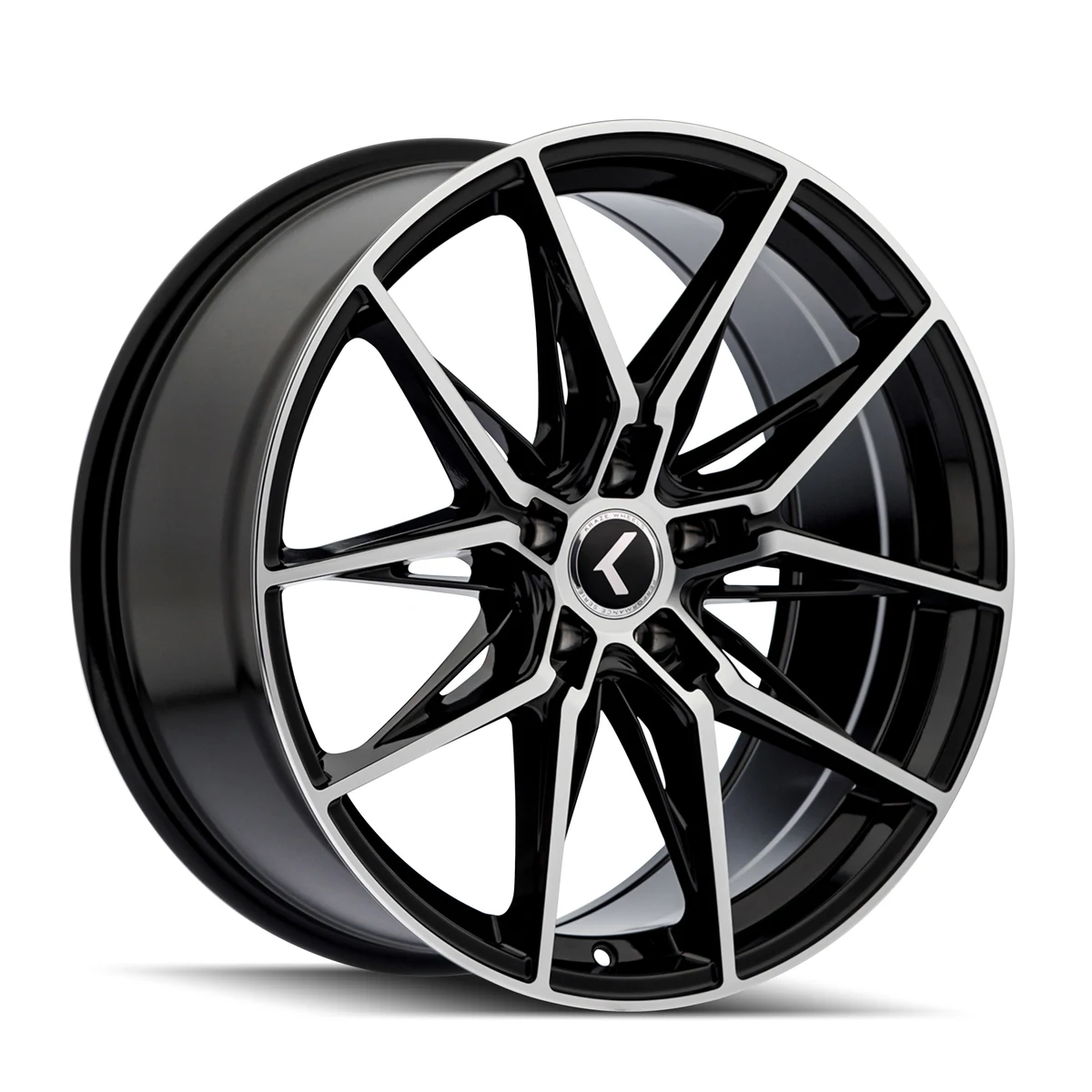 Kraze Evolve Gloss Black Machined Wheel Kraze Evolve Gloss Black Machined Wheel