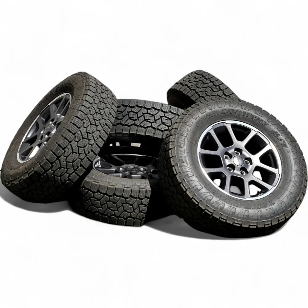Jeep + Toyo Jeep 10 Spoke Powder Coat Charcoal w/ Machined Lip 18x7.5 Wheels 5x127 Rims with Toyo Open Country A/T III 265/70R18 Tires Wheel & Tire Package - View 4