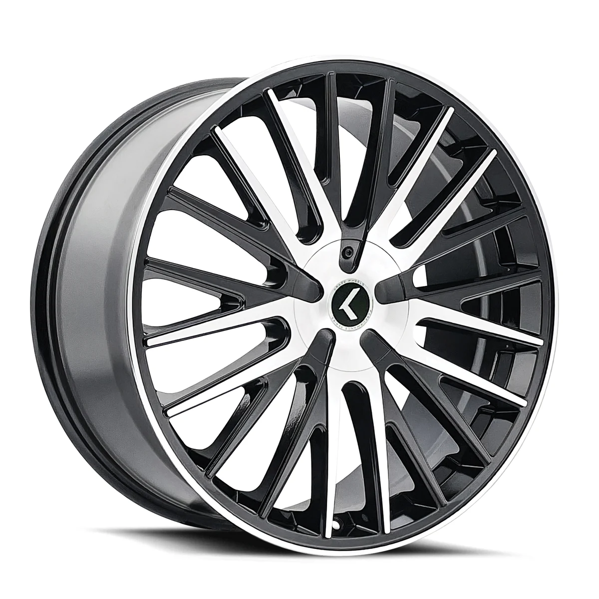Kraze Double Down Gloss Black Machined Wheel Kraze Double Down Gloss Black Machined Wheel