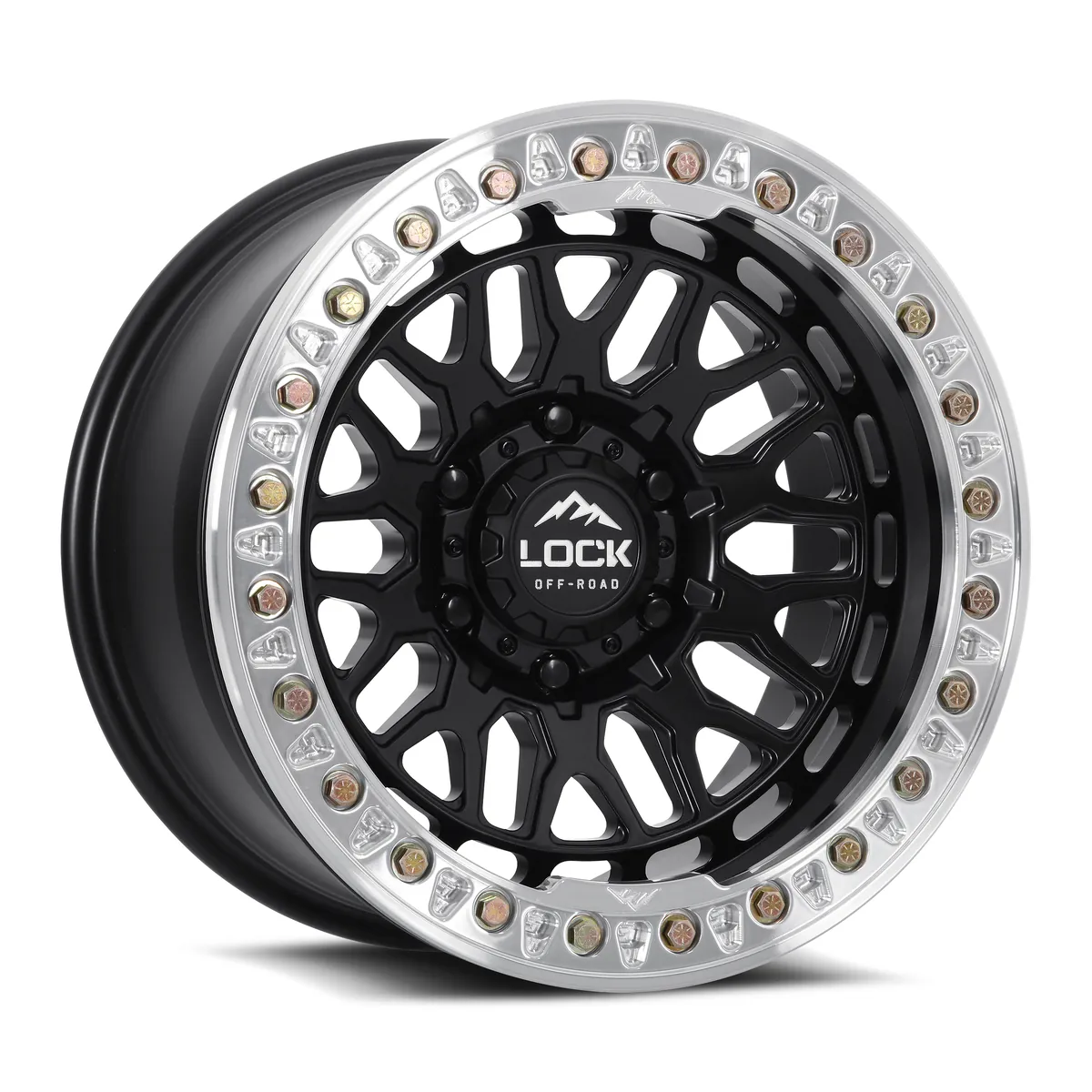 Invader Casting Beadlock Machined With Clear Coat Rims for Toyota Tacoma, Toyota 4Runner, Chevy Silverado