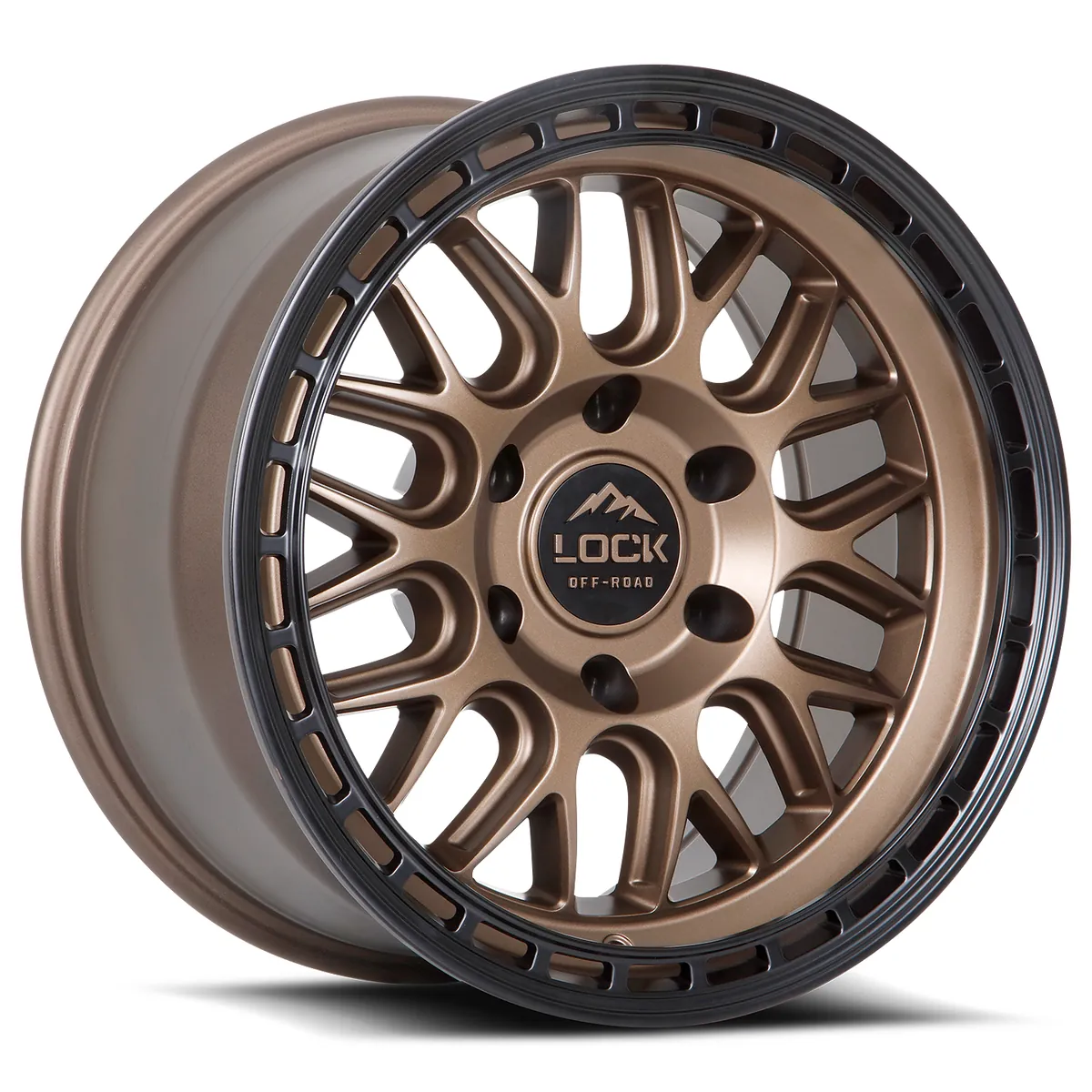 Onyx Matte Bronze With Matte Black Ring Rims for Toyota Tacoma, Toyota 4Runner, Chevy Silverado