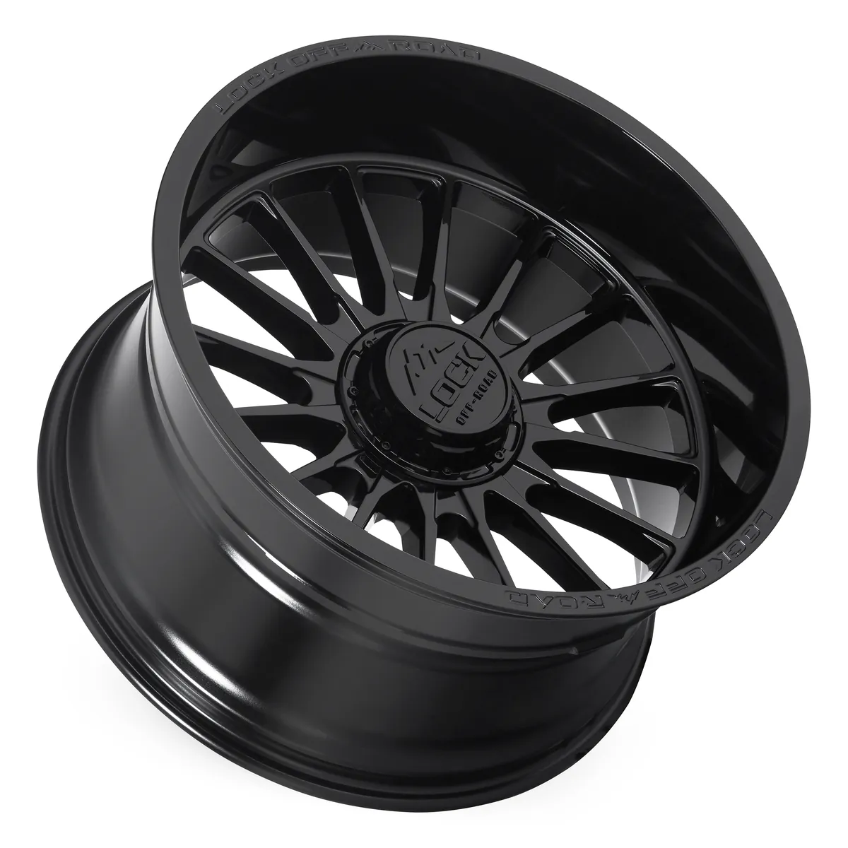 20 Inch Lock Extreme Gloss Black 8 Lug Rims STRIKER-2186GB