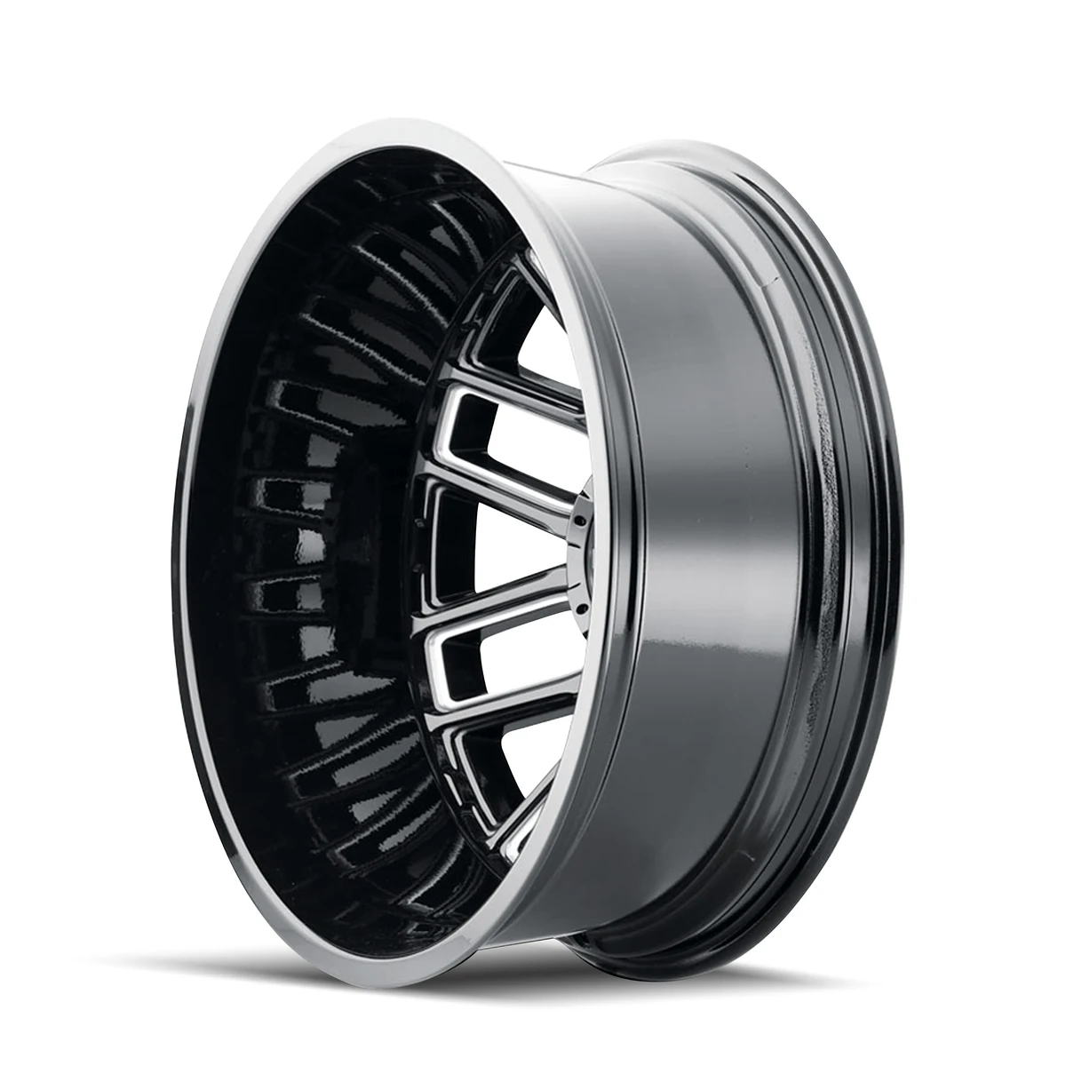 Cogent Dually Gloss Black Milled Rims for Ford F350 Dually, Dodge Ram 3500 Dually