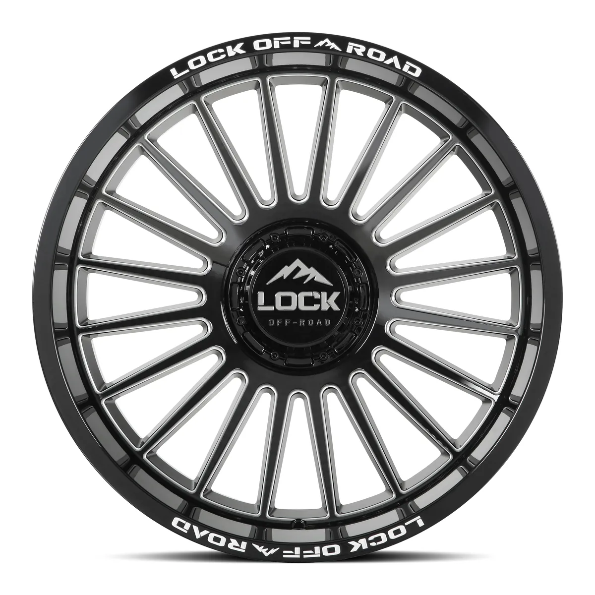 Lock Off-Road Invasion Lock Extreme Gloss Black Milling Wheel