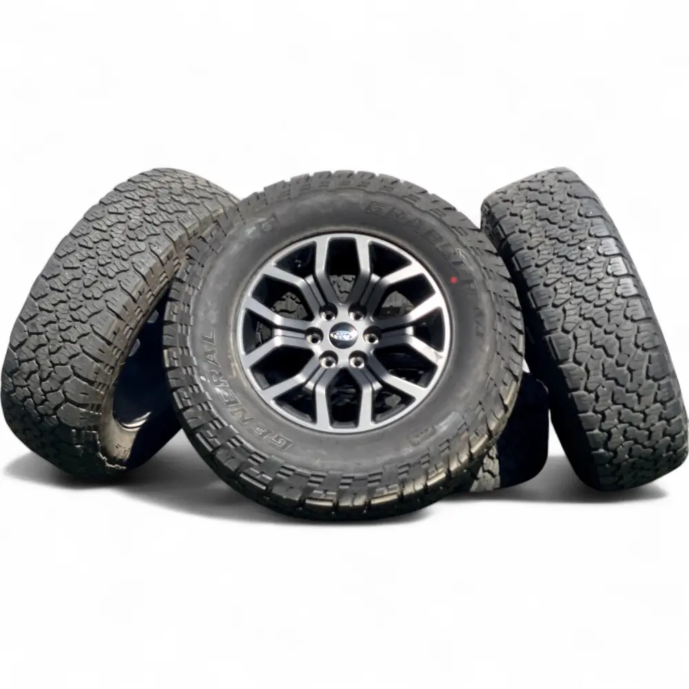 Ford + General Ford Tremor Charcoal Grey 18x7.5 Wheels 6x135 Rims with General Grabber A/TX 275/70R18 Tires Wheel & Tire Package - View 2