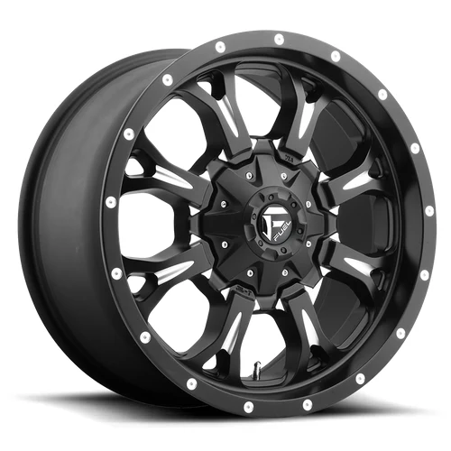 FUEL 1PC D517 KRANK Wheels MATTE BLACK MILLED 20x9 Rims 8x180mm ET+20mm 20x9 D517 KRANK MATTE BLACK MILLED Wheels 8x180 Bolt Pattern ET20