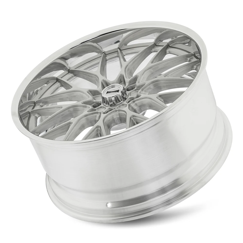 22 Inch Brushed With Polished Lip 5X12065 Rims 681-22961P