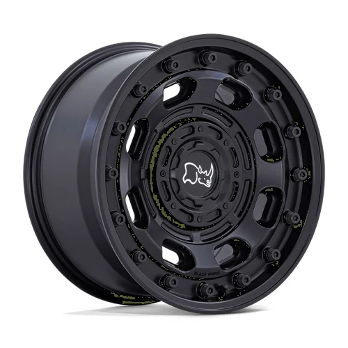 BLACK RHINO HARD ALLOYS ATLAS Wheels MATTE BLACK 17x8.5 Rims 5X127/5X139.7mm ET-10mm 17x8.5 ATLAS MATTE BLACK Wheels 5X127/5X139.7 Bolt Pattern ET-10