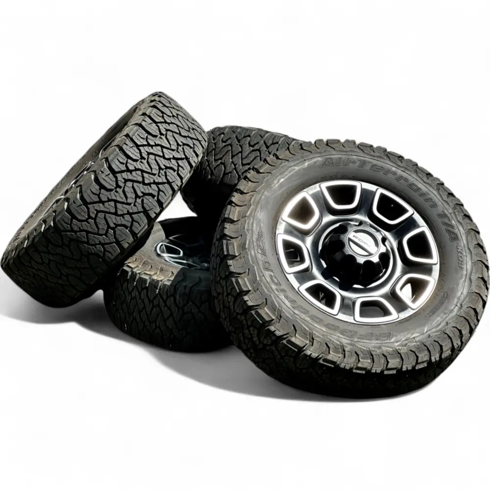 Ford + BFGoodrich Ford 8 Spoke Black Machined 20x8.0 Wheels 8x170 Rims with BFGoodrich All-Terrain T/A KO3 295/65R20 Tires Wheel & Tire Package - View 5