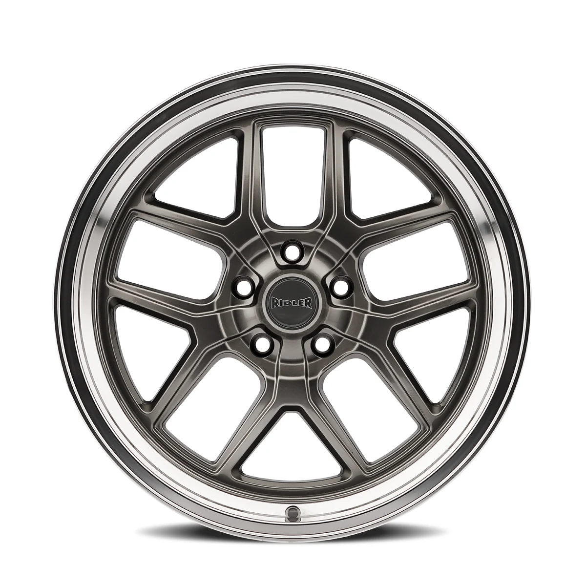 Ridler 610 Gloss Grey Polished 17 Inch Wheels