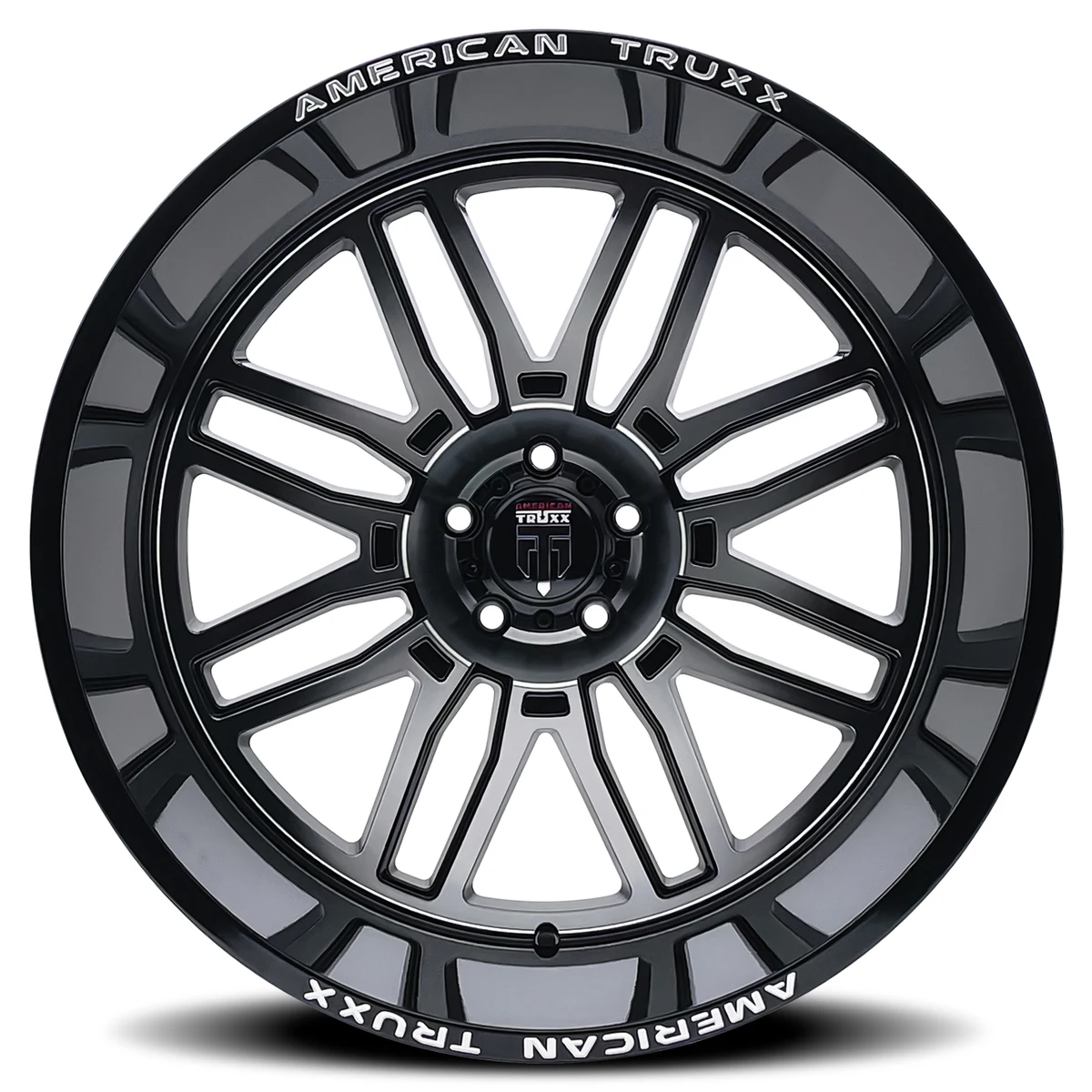 24 Inch Gloss Black Milled 6 Lug Rims AT1915-24483M