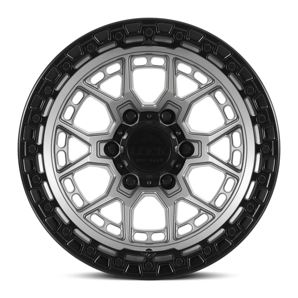 Lock Off-Road Commando Matte Grey With Matte Black Ring Wheel Lock Off-Road Commando Matte Grey With Matte Black Ring Wheel