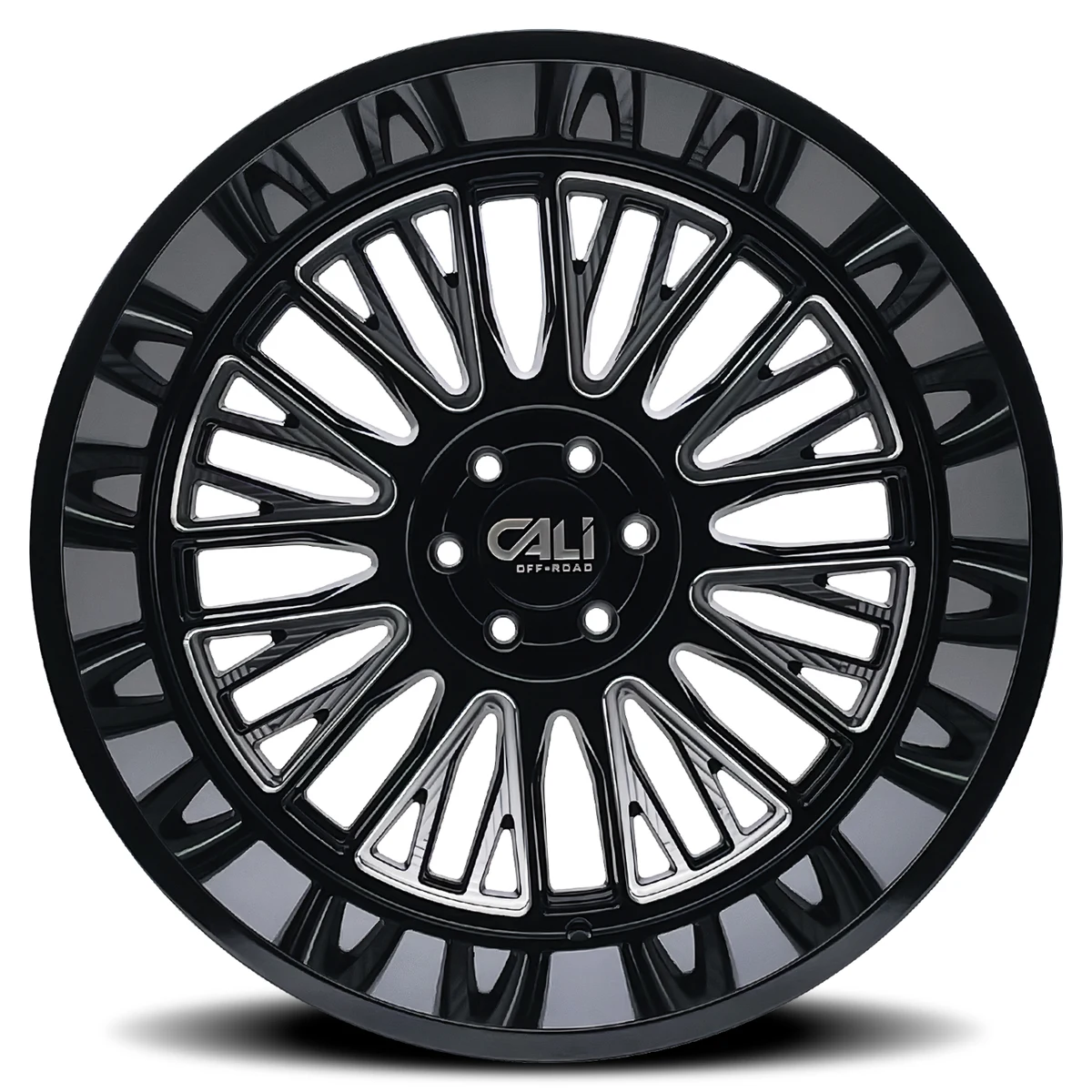 22 Inch Gloss Black Milled 6 Lug Ford Rims 9116-22236BM